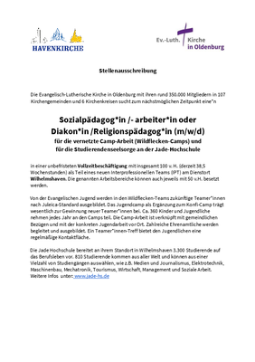 Stellenausschreibung